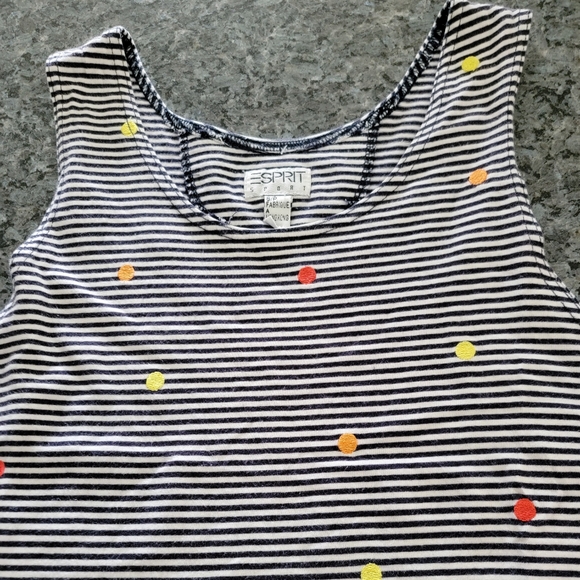 Striped top ESPRIT vintage tank - Picture 2 of 6